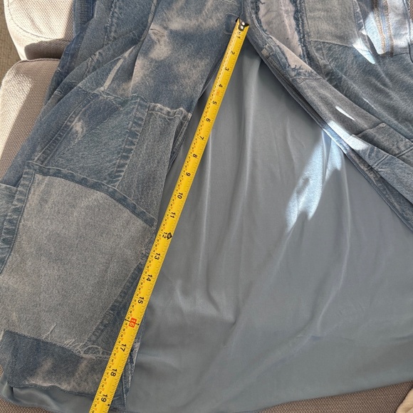 Zara Denim Print Long Sleeve Dress Size S - Picture 16 of 16